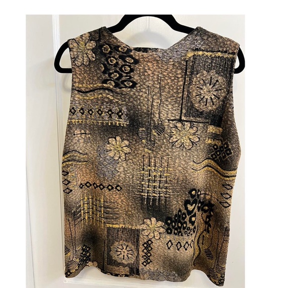 VINTAGE RETRO FLOWER ANIMAL PRINT TANK TOP - Picture 2 of 3